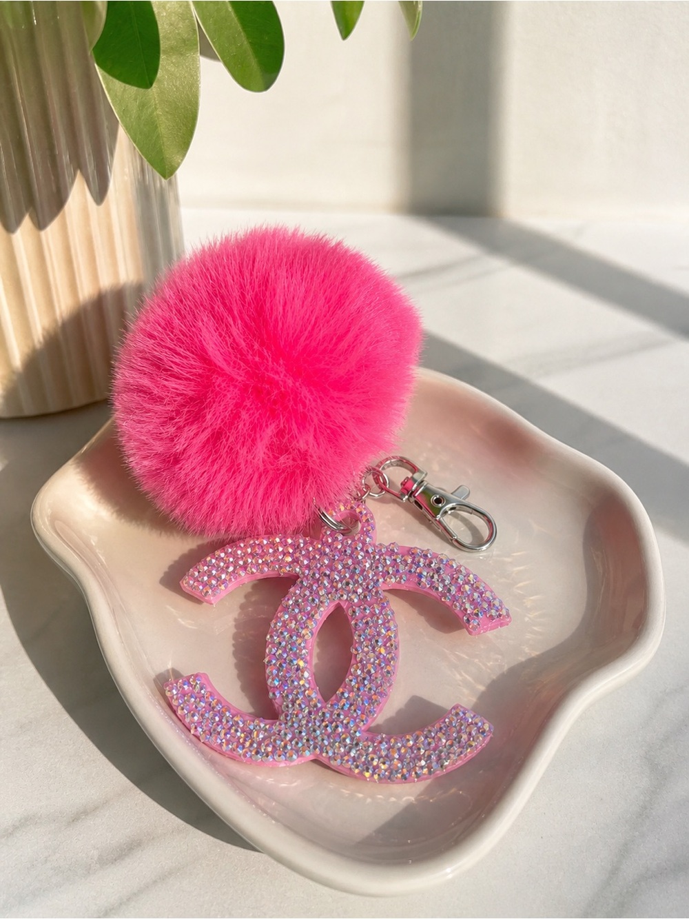 3D printed Keychain with Bling
